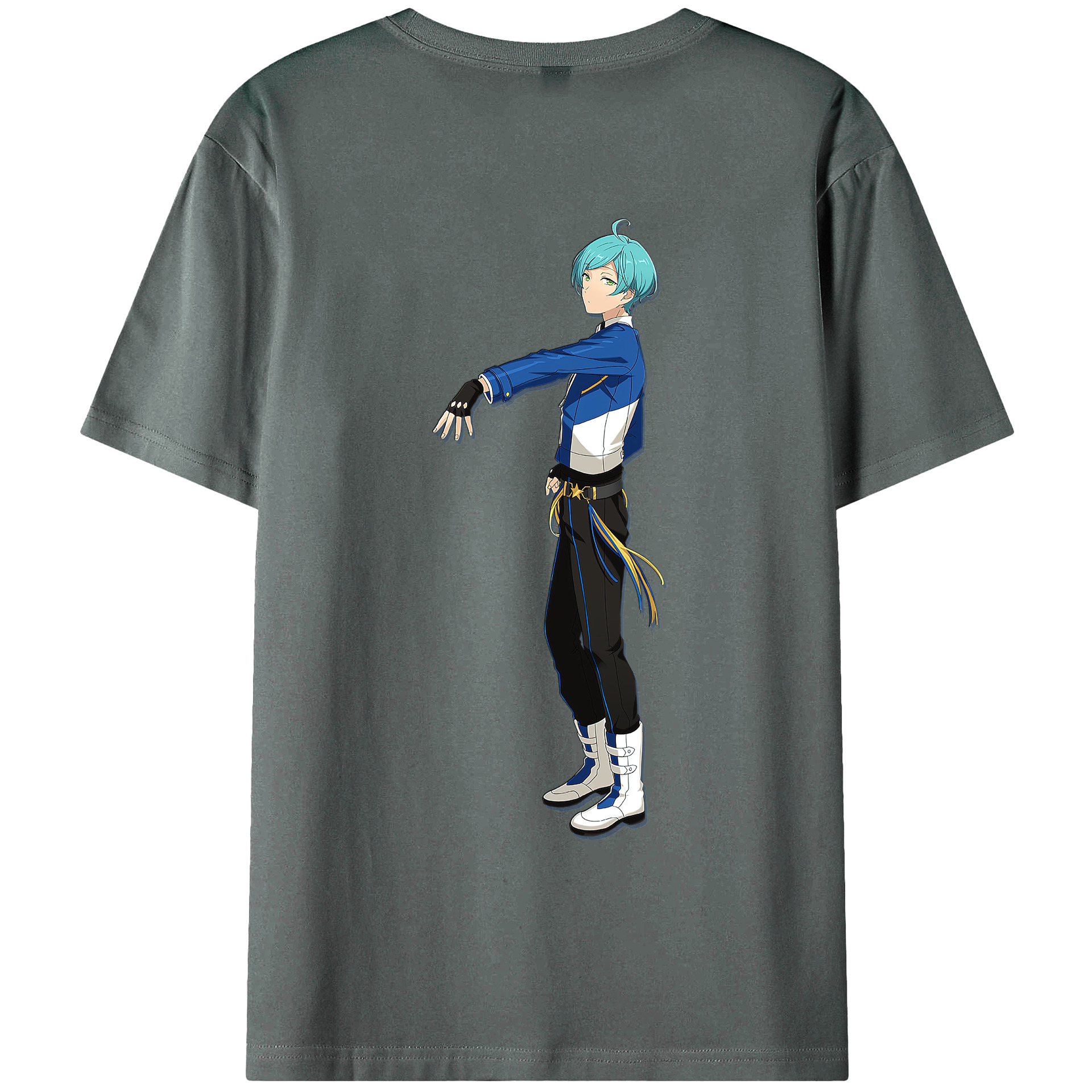 （画像用） あんさんぶるスターズ! Ensemble Stars 綿100％ メンズ半袖Tシャツ（バックプリント） 通気性